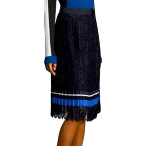 Hugo Boss pleated lace skirt size 4, sweater M